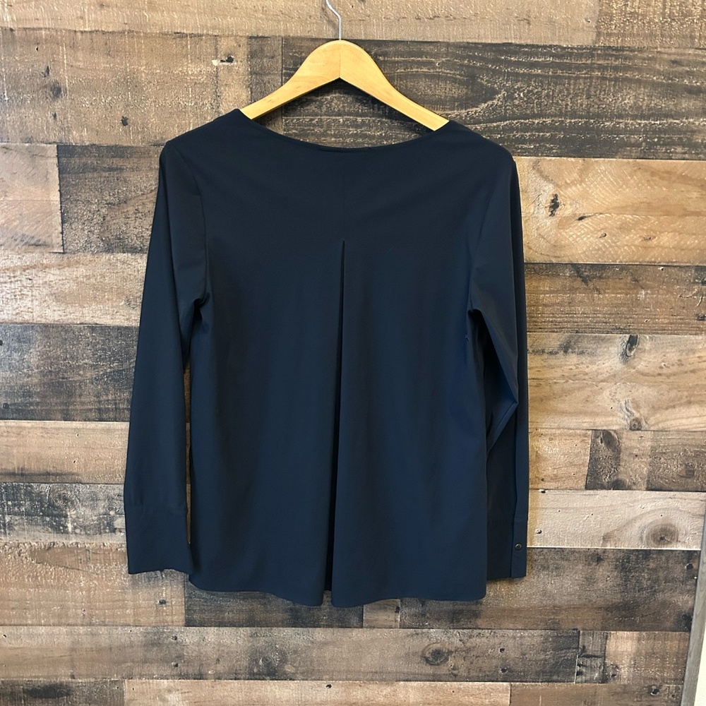 ADAY Something Tailored Top Navy Small EUC Minima… - image 3